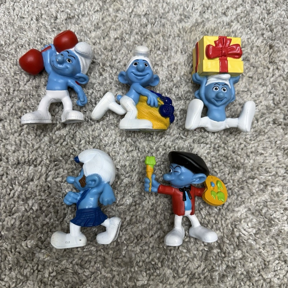 Smurf PVC Payo Figures lot x5 toy Smurf action figures - Picture 14 of 15